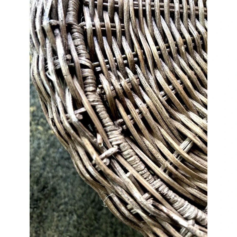 Natural Wicker Ratan Cake Decorative Pedestal Display Stand 13x6 inch
